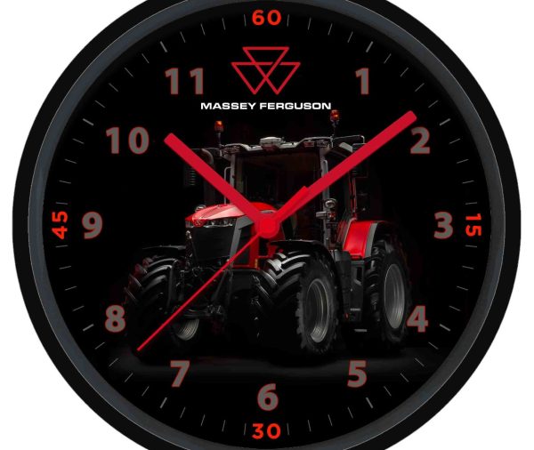 Massey Ferguson Black and Red Clock