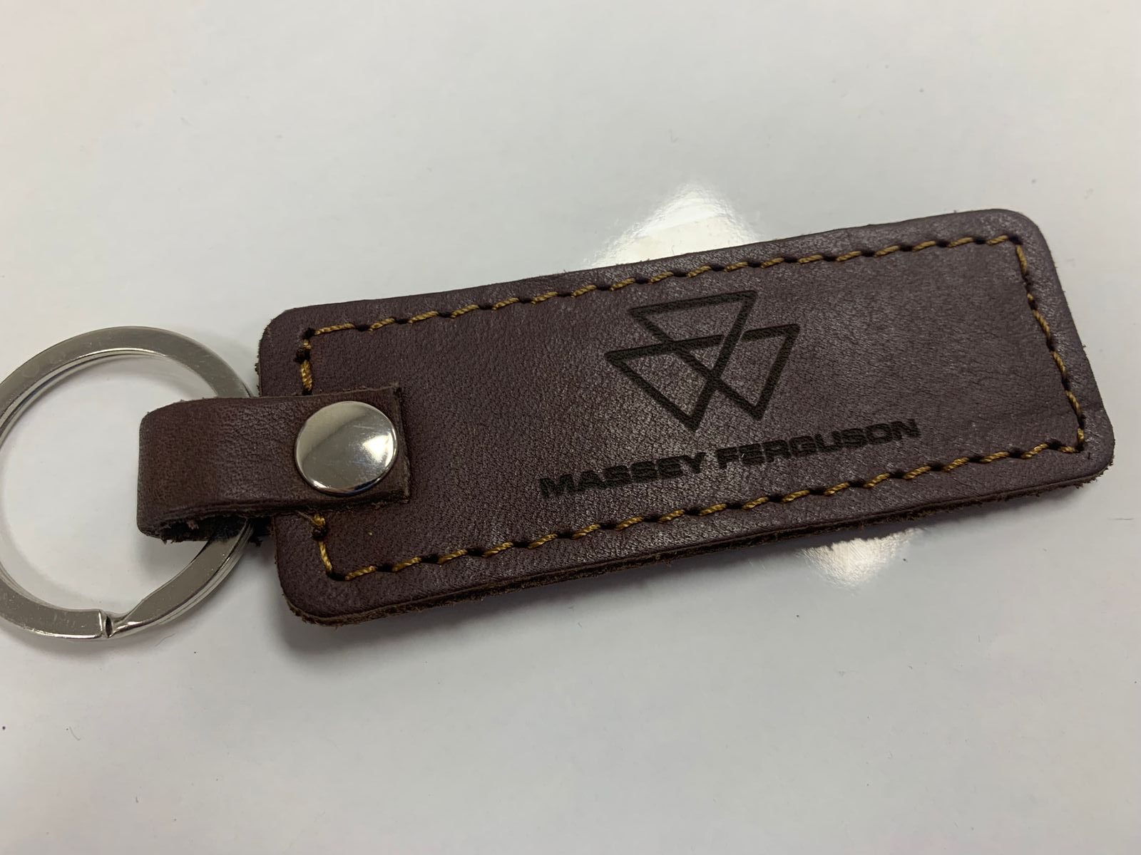 Leather Key Ring - Massey Ferguson