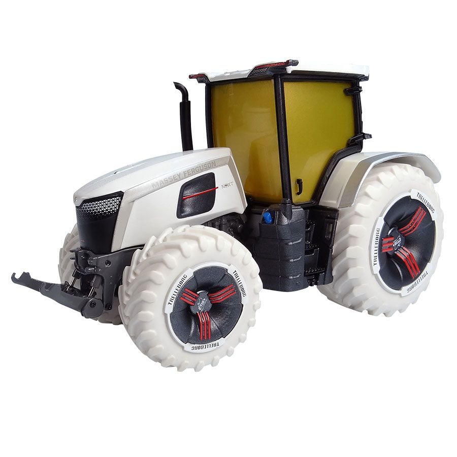 Details A Vision of the Future – Inspired by the Past, Designed for Tomorrow   Unveiled at Agritechnica 2019, the Massey Ferguson MF Lunar Concept pays tribute to the 50th anniversary of the moon landing while offering a bold look at the future of tractor design. This 1:32 scale limited edition replica captures the essence of innovation and imagination that defines the MF brand.   With its striking pearl white finish, gold-tinted cab panes, and cutting-edge design elements—including futuristic wheels, sleek cladding, and LED-style lighting—this collector’s model is unlike anything else in the agricultural miniature world.