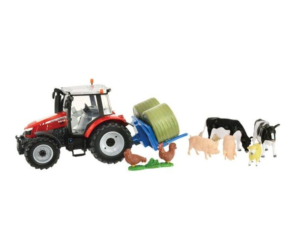 MF 5612 Playset – 1:32 Tractor & Animals